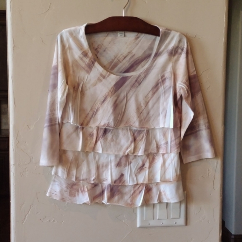 Coldwater Creek Ruffled Tiered Top